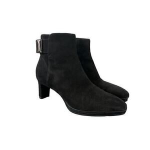 Aquatalia Women's Daniella Weatherproof Suede‎ Booties in Black Size 5.5